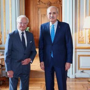 TBMM Başkanı Kurtulmuş, İsve&ccedil; Kralı Carl XVI. Gustaf ile g&ouml;r&uuml;şt&uuml;