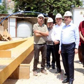 Başkan Altay, Konya Şehir K&uuml;t&uuml;phanesi inşaatında incelemelerde bulundu