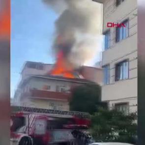 Yangın &ccedil;ıkan daire, kullanılamaz hale geldi
