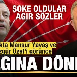 U&ccedil;akta Mansur Yavaş ve &Ouml;zg&uuml;r &Ouml;zel'i g&ouml;r&uuml;nce &ccedil;ılgına d&ouml;nd&uuml;! Ağır s&ouml;zler