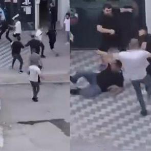 Bursa sokaklarında ıstakalı kemerli kavga