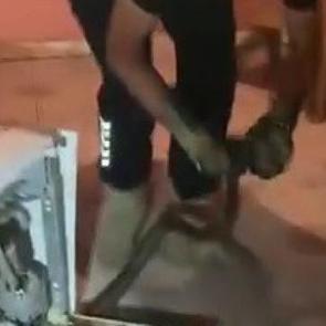 Hatay'da bulaşık makinesinden 2 metrelik yılan &ccedil;ıktı 