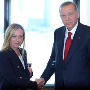 Cumhurbaşkanı Erdoğan, Meloni ile g&ouml;r&uuml;şt&uuml;