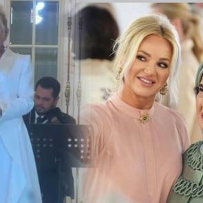 Ajda Pekkan lider eşleri i&ccedil;in sahne aldı: NATO kapsamında &Ccedil;ankaya K&ouml;şk&uuml;'ndeki davete katıldı