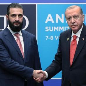 Cumhurbaşkanı Erdoğan, Şara ile g&ouml;r&uuml;şt&uuml;