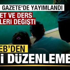 Resmi Gazete'de yayımlandı! MEB'den &uuml;cret d&uuml;zenlemesi! Ders saatleri değişti