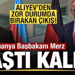 Aliyev'den zor durumda bırakan &ccedil;ıkış! Almanya Başbakanı Merz şaştı kaldı