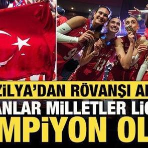 Brezilya'dan r&ouml;vanşı aldık! Filenin Sultanları, Milletler Ligi'nde şampiyon oldu