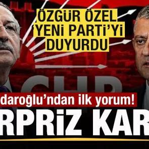 &Ouml;zg&uuml;r &Ouml;zel 'Yeni Parti'yi duyurdu! Kılı&ccedil;daroğlu'ndan talimat! S&uuml;rpriz karar