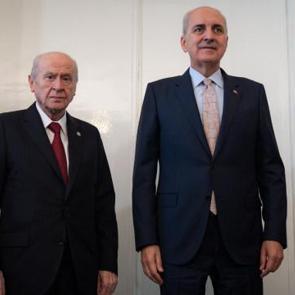 TBMM Başkanı Kurtulmuş'tan Bah&ccedil;eli ve DEM Parti'ye ziyaret