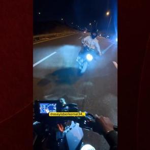 Ters y&ouml;nden gelen motosikletli dehşet sa&ccedil;tı