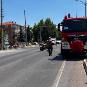 Emet'teki yangına giden araz&ouml;z motosikletle &ccedil;arpıştı: 1 yaralı