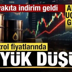 Piyasalarda fırtına! Petrol fiyatlarında b&uuml;y&uuml;k d&uuml;ş&uuml;ş! Akaryakıta indirim! Altın u&ccedil;uşta!