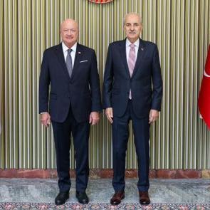 TBMM Başkanı Kurtulmuş, Avusturya Şans&ouml;lyesi Stocker'ı kabul etti