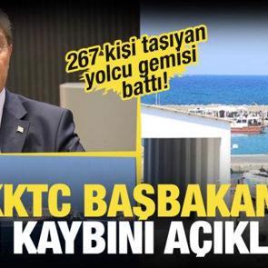 Son dakika: 267 kişi taşıyan yolcu gemisi battı! KKTC Başbakanı: 8 kişi yaşamını yitirdi