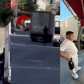 S&uuml;r&uuml;c&uuml;s&uuml;z kamyonet dehşet sa&ccedil;tı! Facia ucuz atlatıldı