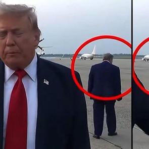  Trump'ın basın a&ccedil;ıklamasındaki gizemli kişi sosyal medyada g&uuml;ndem oldu