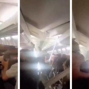 İran'da korku dolu anlar: Boeing 737 acil iniş yaptı, tavan panelleri &ccedil;&ouml;kt&uuml;