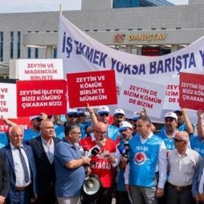Milaslı muhtarlar ve iş&ccedil;ilerden Danıştay &ouml;n&uuml;nde 'kamulaştırma davası' a&ccedil;ıklaması