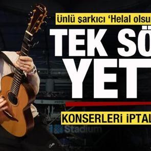 &Uuml;nl&uuml; şarkıcı 'Helal olsun' dedirtti! Tek s&ouml;z&uuml; yetti! Konserleri iptal edildi