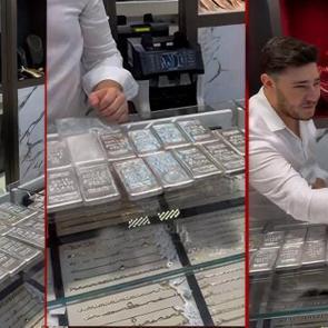 14 yıldır biriktirdiği 37 kilogram g&uuml;m&uuml;ş&uuml; bozdurdu eline ge&ccedil;en para şaşırttı
