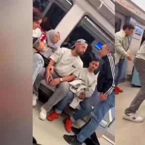 Ankara metrosunda yer verme kavgası: Tek yumrukla hakkını verdi!