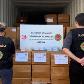 Mersin'de ele ge&ccedil;irildi: Tam 1 ton 716 kilogram