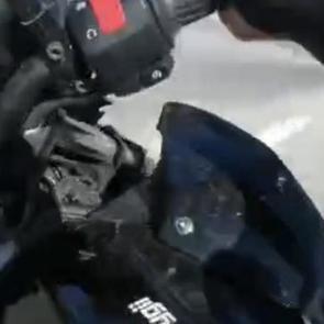 Eskişehir'de motosiklet kazası kask kamerasında