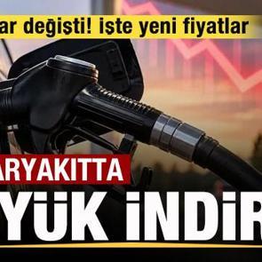 Akaryakıtta b&uuml;y&uuml;k indirim! Tabelalar değişti! İşte yeni fiyatlar