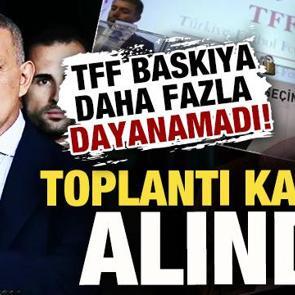 TFF baskıya daha fazla dayanamadı! Se&ccedil;im g&uuml;ndemiyle toplantı kararı alındı