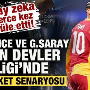 Yapay zeka sim&uuml;le etti! F.Bah&ccedil;e ve G.Saray i&ccedil;in Devler Ligi'nde felaket senaryosu