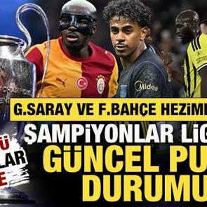 Şampiyonlar Ligi'nde g&uuml;ncel puan durumu sıralaması! G.Saray ve F.Bah&ccedil;e ka&ccedil;ıncı sırada?