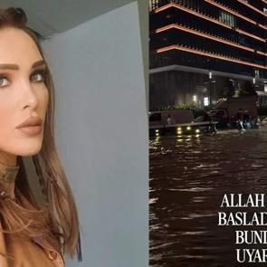 İstanbul&rsquo;daki sel g&ouml;r&uuml;nt&uuml;lerini paylaştı! Seren Serengil&rsquo;in notu dikkat &ccedil;ekti