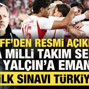 TFF'den resmi a&ccedil;ıklama! A Milli Takım, 4 yıllığına Sergen Yal&ccedil;ın'a emanet