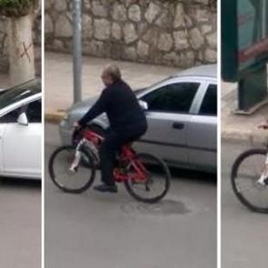 Bisikletiyle şehri teftişe &ccedil;ıktı!