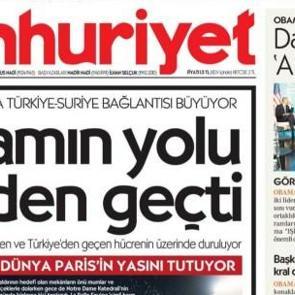 Cumhuriyet ve S&ouml;zc&uuml;'den T&uuml;rkiye aleyhine manşet
