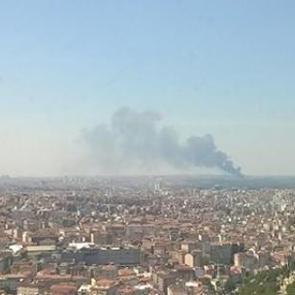 İstanbul Cebeci k&ouml;y&uuml;nde b&uuml;y&uuml;k yangın