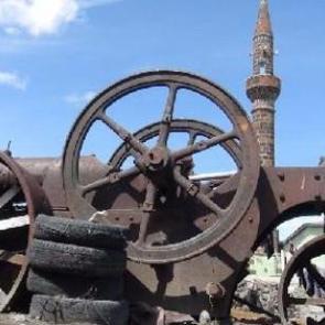 Ruslar'dan kalma yol silindiri bulundu