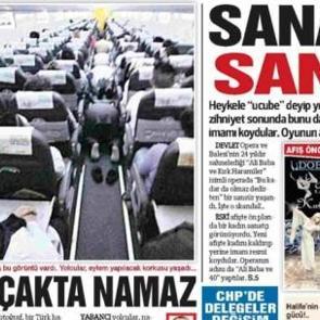 S&ouml;zc&uuml;, namaz kılanları 'ter&ouml;rist' olarak ima etti