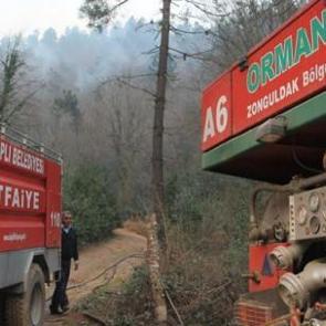 Zonguldak'taki orman yangını devam ediyor