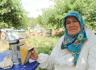 Gelin geldiği evde öğrendi! Zeynep Günay Tekin 47 yıldır arıcılık yapıyor