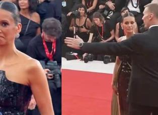 Nina Dobrev'in zor anları! Kırmızı halıda g&uuml;venlik g&ouml;revlisinin gazabına uğradı!