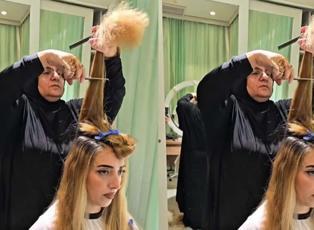Kuru sa&ccedil;ta makasını konuşturdu! Sonucu olay oldu