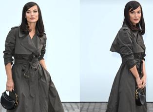 Pınar Deniz'den dudak u&ccedil;uklatan kombin: Londra Moda Haftası'ndaki tarzı dikkat &ccedil;ekti