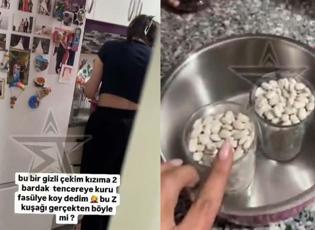 Anne kızına 'Tencereye 2 bardak fasulye koy' dedi sonuç herkesi güldürdü!