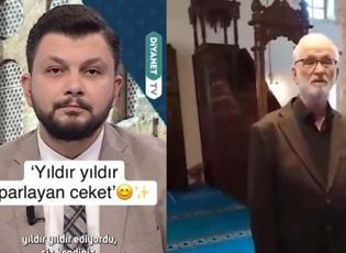 'Yıldır yıldır parlıyor’ dedi! Ordulu Halil Amca, Diyanet TV Sunucusunun ceketine talip oldu