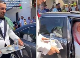 Gelin "yoksa arabadan inmem" dedi ve damada zorla bunu yaptırdı!