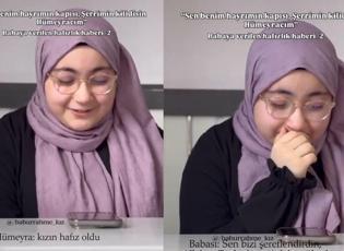 Kızının hafız oluşu karşısında babadan duygu dolu sözler!