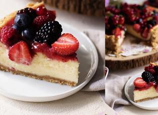 Göz alıcı ve inanılmaz lezzetli: Borcamda orman meyveli cheesecake tarifi