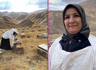 Devlet desteğiyle arıcılığa başlayan kadın girişimci yıllık bal &uuml;retimini 4 tona &ccedil;ıkardı!